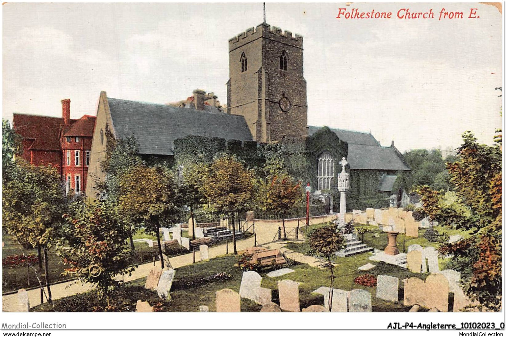 AJLP4-ANGLETERRE-0301 - Folkestone Church From E - Folkestone