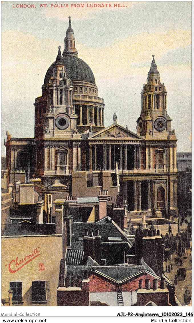 AJLP2-ANGLETERRE-0178 - London - St-paul's From Ludgate Hill - St. Paul's Cathedral