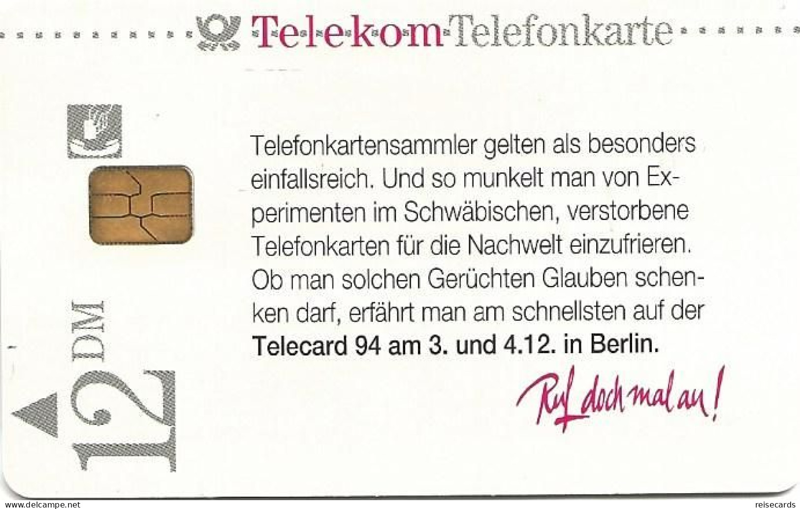 Germany: Telekom P 22 09.94 Telecard Expo 1994 Berlin. Mint - P & PD-Series : Guichet - D. Telekom