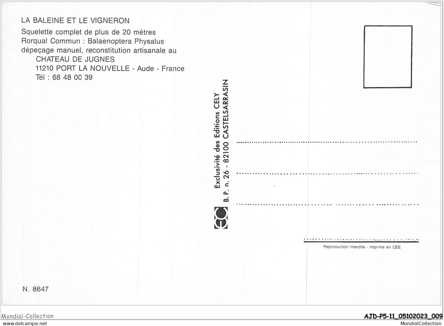 AJDP5-11-0479 - PORT LA NOUVELLE - La Baleine Et Le Vigneron  - Port La Nouvelle