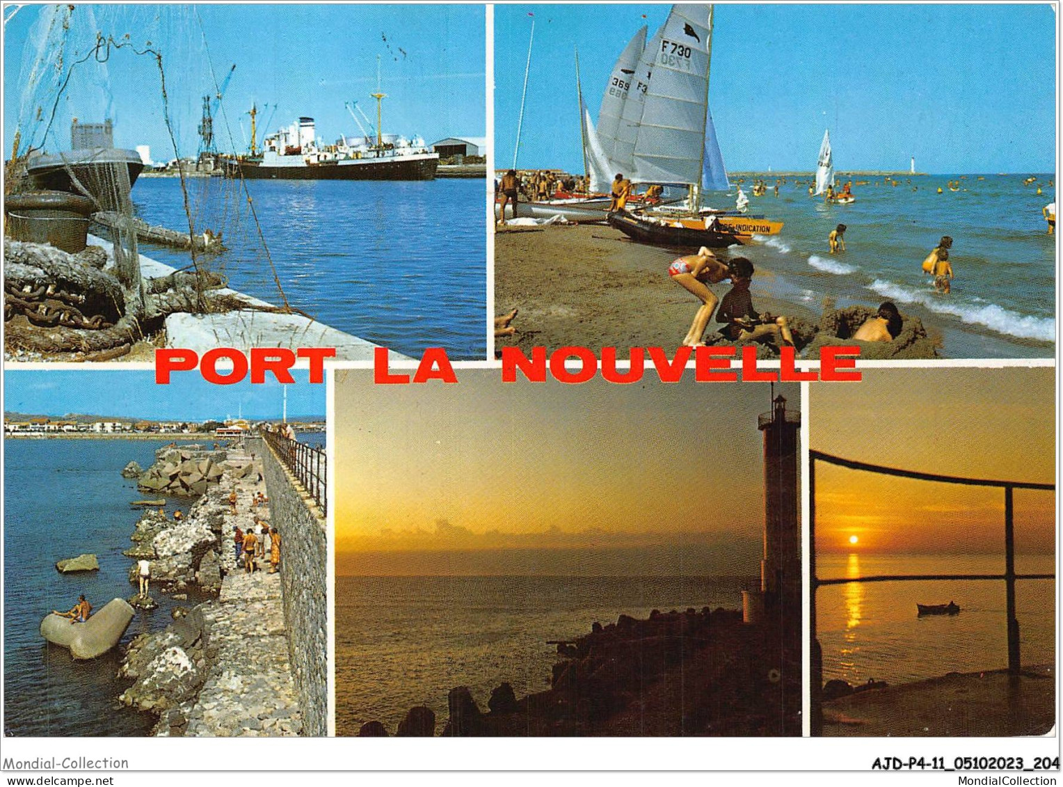 AJDP4-11-0462 - PORT LA NOUVELLE -  Le Port - La Plage - La Jetée - Le Phare  - Port La Nouvelle