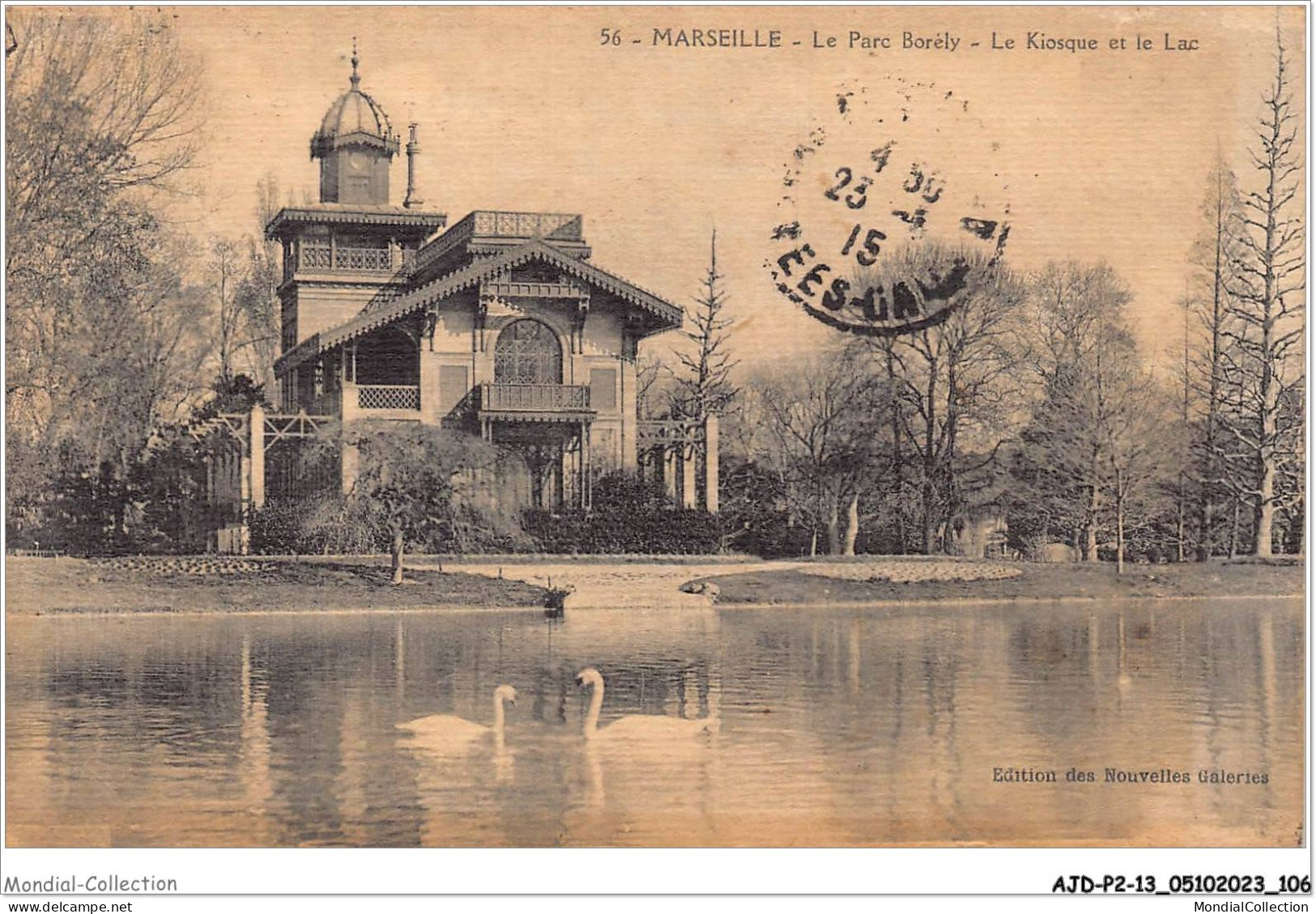 AJDP2-13-0181 - MARSEILLE - Le Parc Borély - Le Kiosque Et Le Lac  - Parken En Tuinen