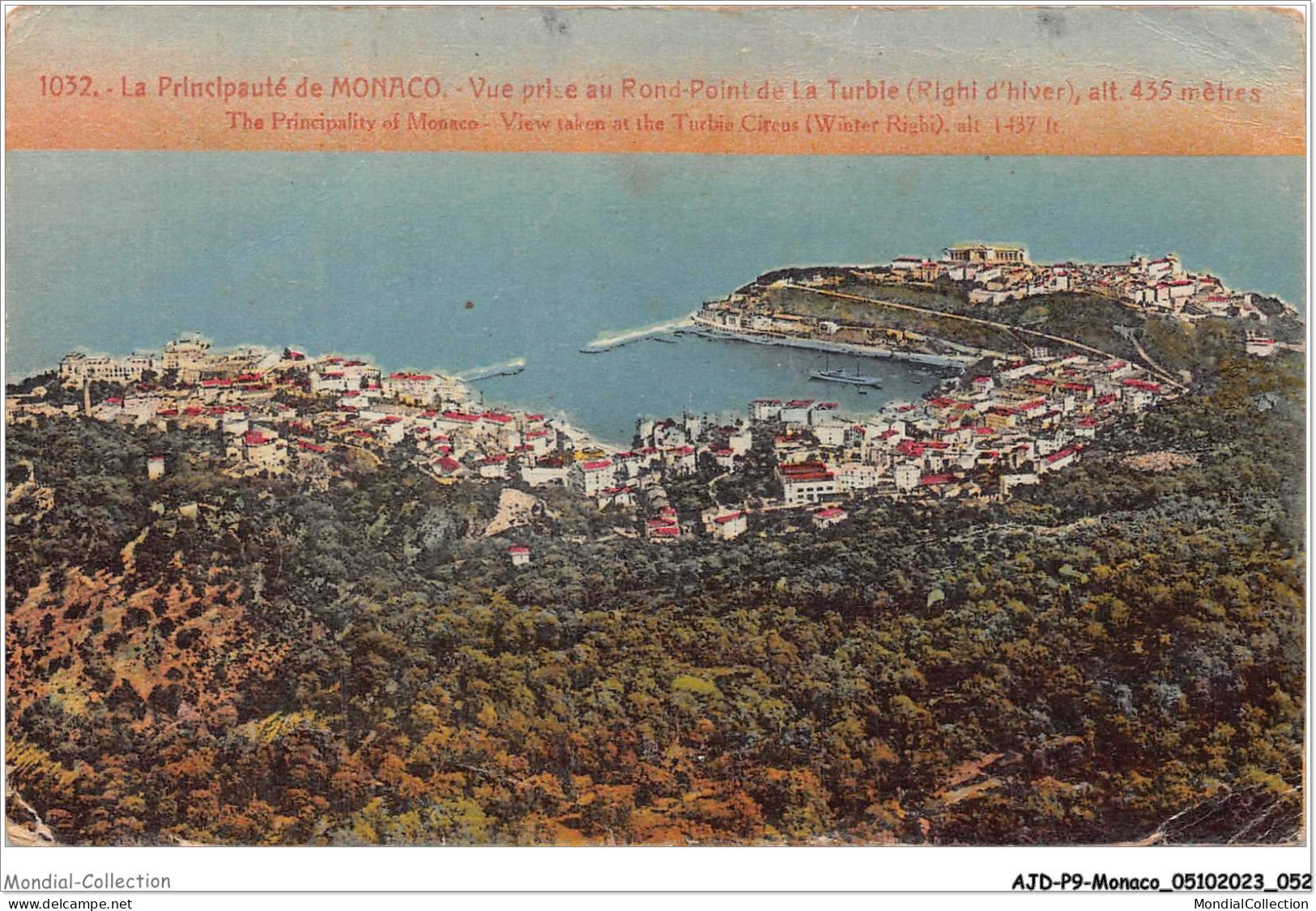 AJDP9-MONACO-0925 - La Principauté De MONACO - Vue Prise Au Rond-point De La Turbie  - Panoramische Zichten, Meerdere Zichten