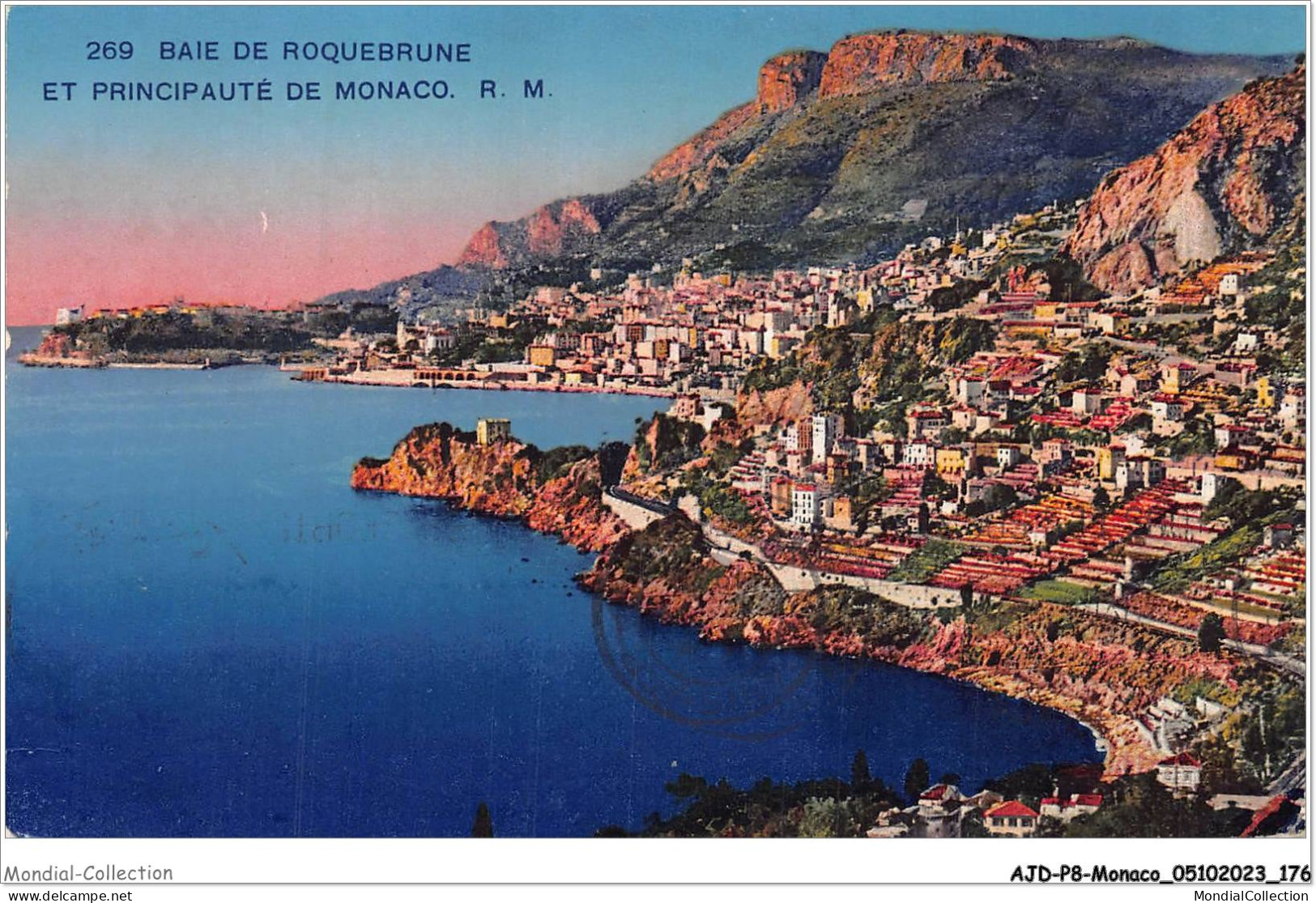 AJDP8-MONACO-0884 - Baie De Roquebrune Et Principauté De Monaco  - Mehransichten, Panoramakarten