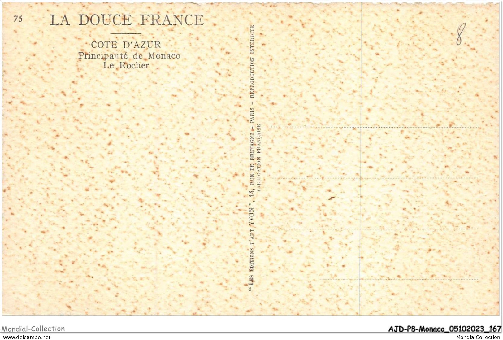 AJDP8-MONACO-0879 - PRINCIPAUTE DE MONACO - Le Rocher  - Mehransichten, Panoramakarten