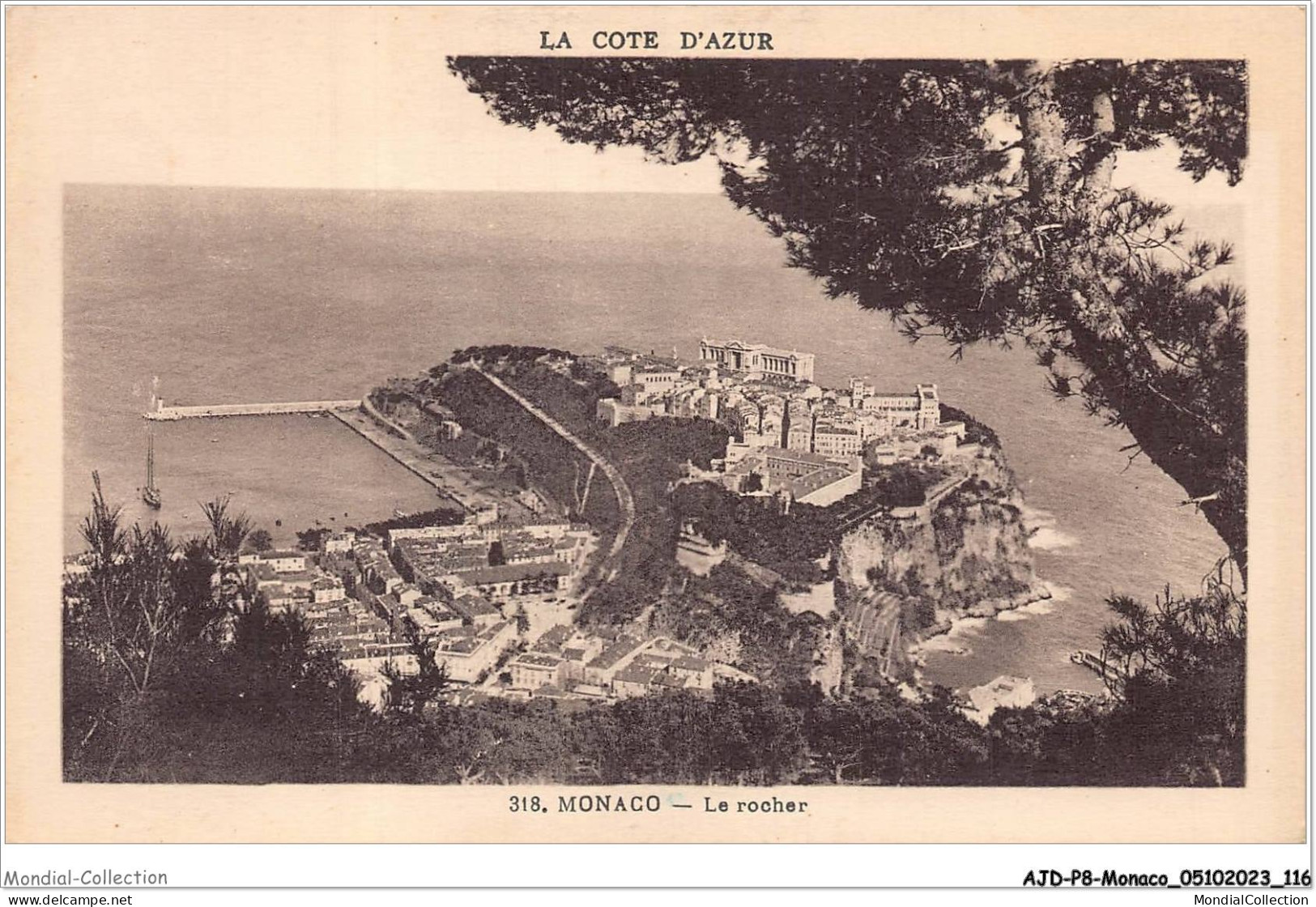 AJDP8-MONACO-0854 - MONACO - Le Rocher  - Multi-vues, Vues Panoramiques