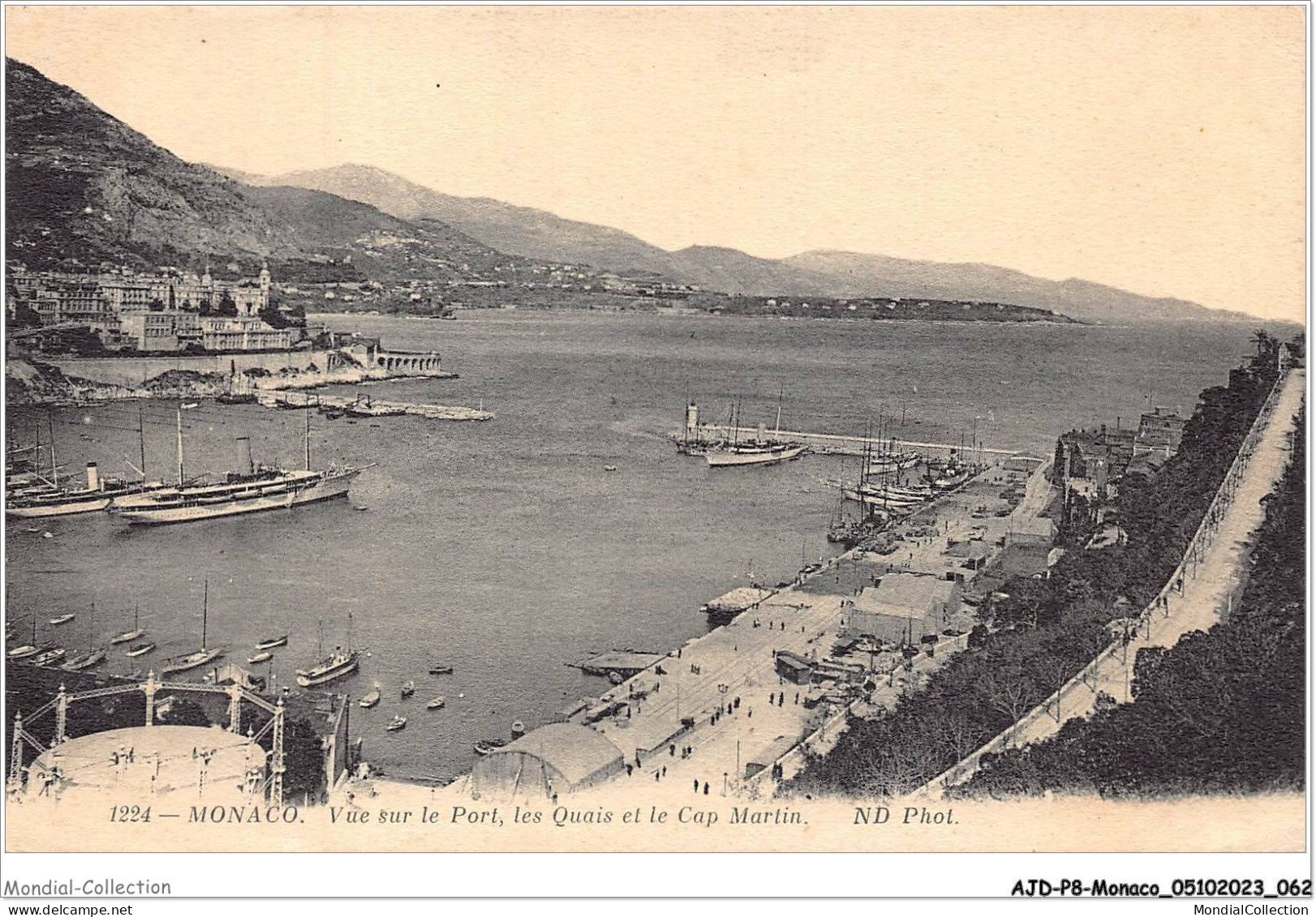 AJDP8-MONACO-0827 - MONACO - Vue Sur Le Port - Les Quai Et Le Cap Martin  - Hafen