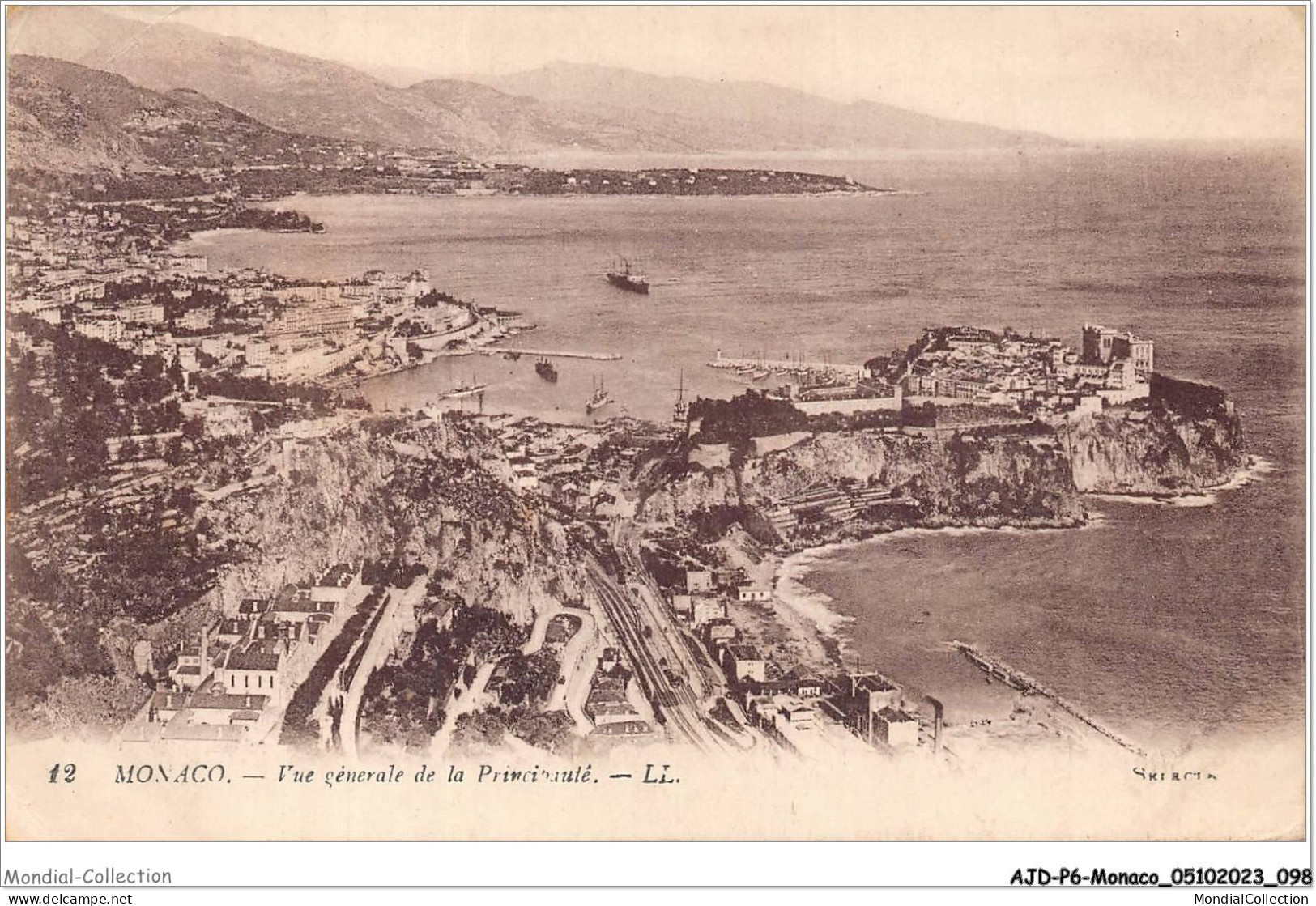 AJDP6-MONACO-0641 - MONACO - Vue Générale De La Principauté  - Multi-vues, Vues Panoramiques