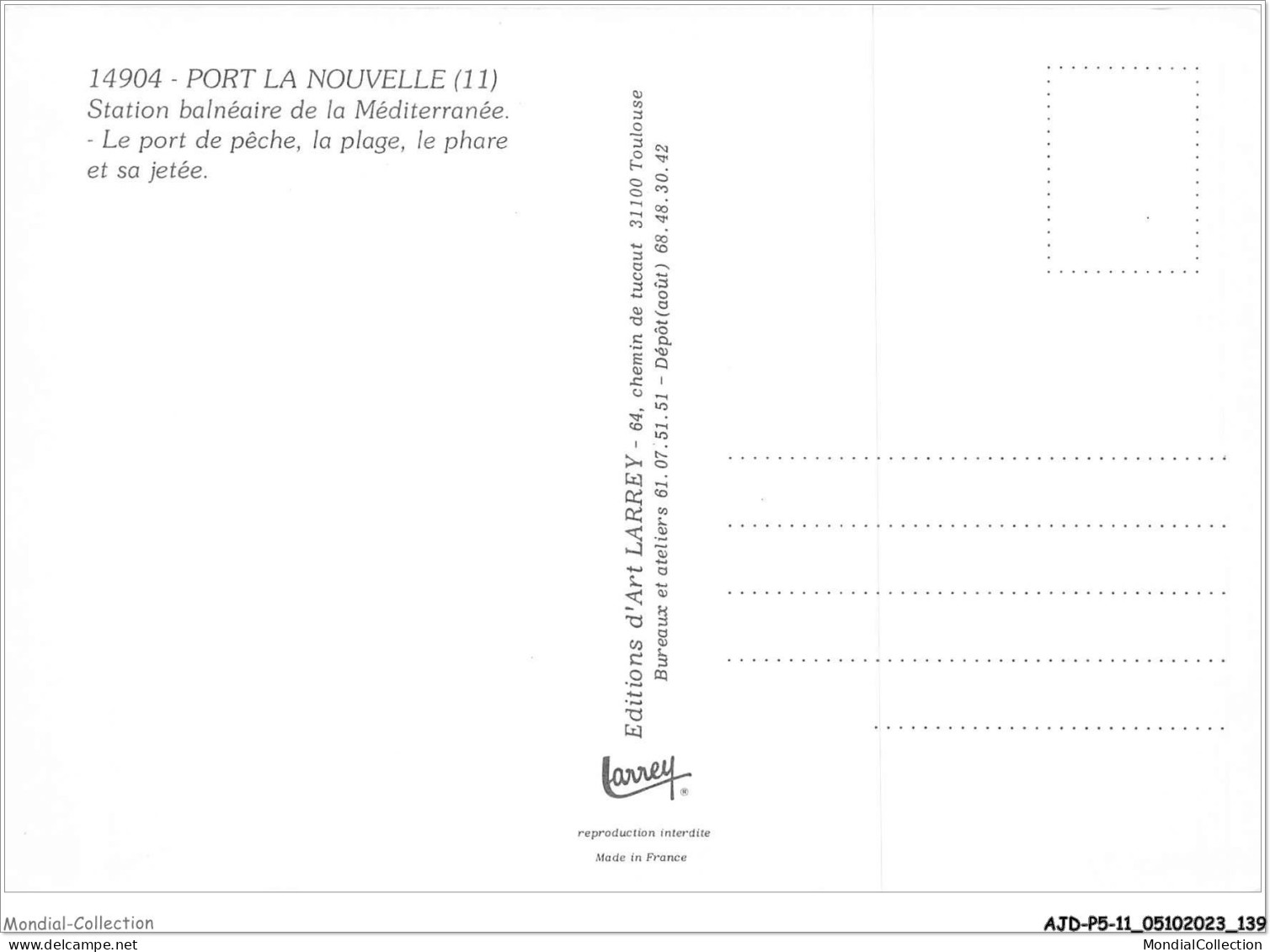 AJDP5-11-0544 - PORT LA NOUVELLE - Station Balnéaire De La Méditerranée  - Port La Nouvelle