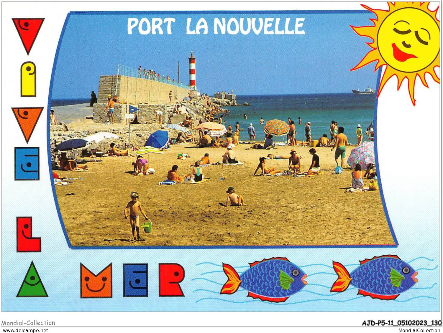 AJDP5-11-0540 - PORT LA NOUVELLE - La Plage Et La Jetée  - Port La Nouvelle