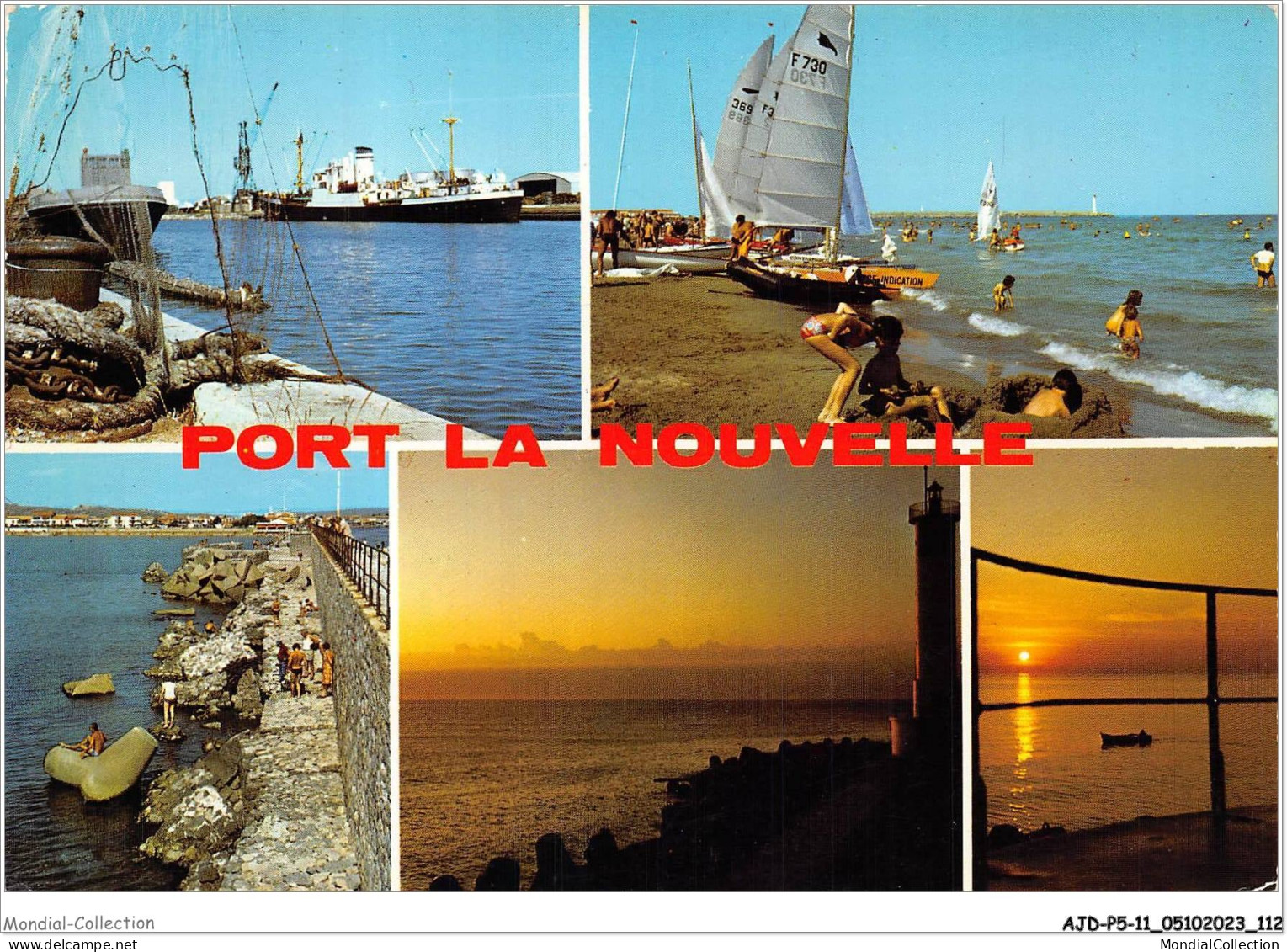 AJDP5-11-0531 - PORT LA NOUVELLE - Le Port - La Plage - La Jetée - Le Phare  - Port La Nouvelle