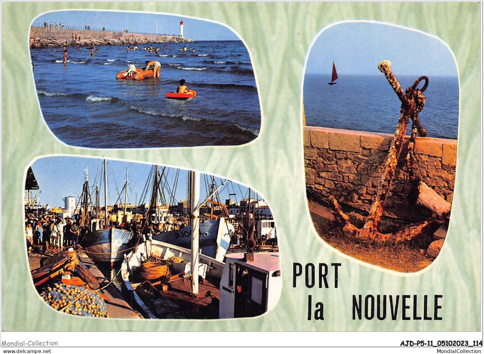 AJDP5-11-0532 - PORT LA NOUVELLE - La Plage Et La Jetée - Le Port De Pêche  - Port La Nouvelle