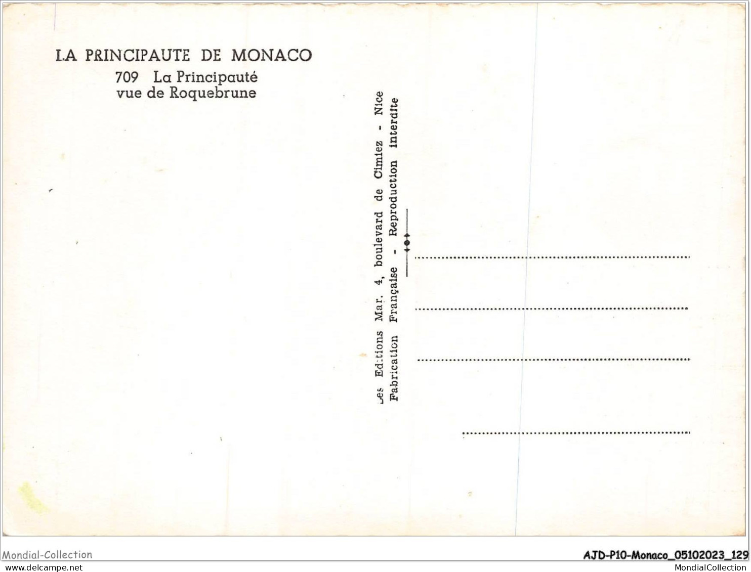 AJDP10-MONACO-1049 - MONACO - La Principauté Vue De Roquebrune  - Panoramic Views