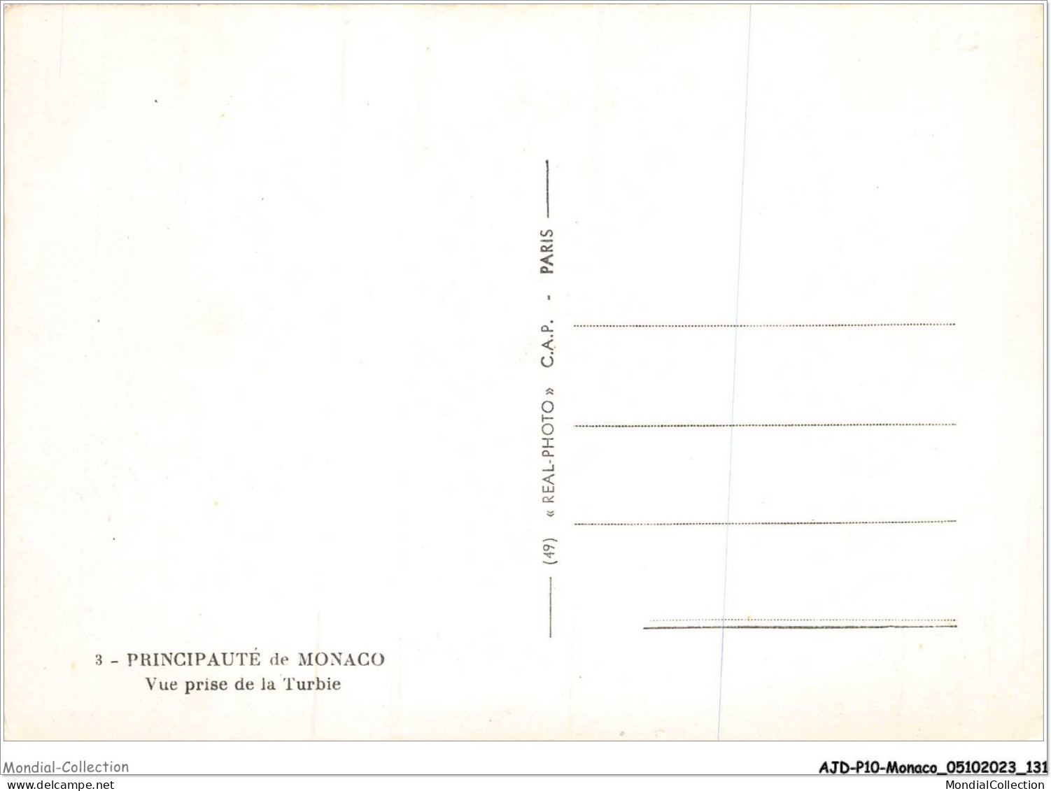 AJDP10-MONACO-1050 - MONACO - Vue Prise De La Turbie  - Panoramische Zichten, Meerdere Zichten