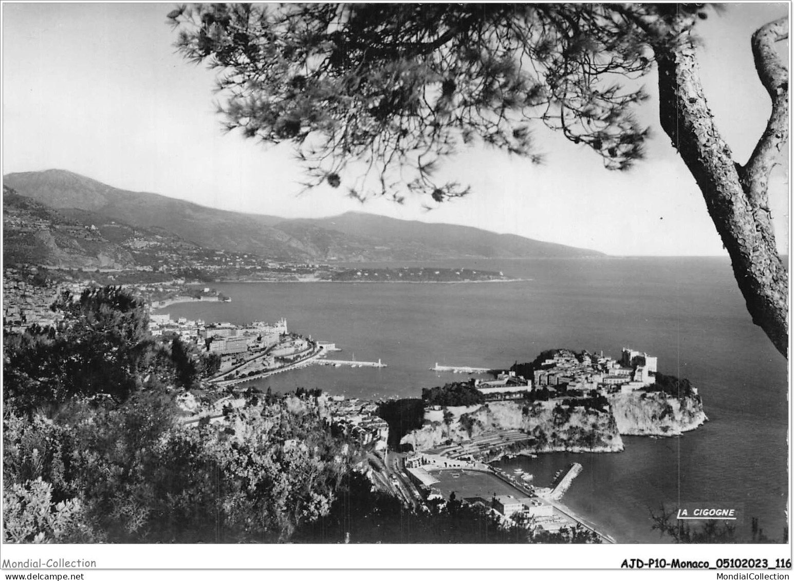 AJDP10-MONACO-1043 - MONACO - Le Rocher - Monte-carlos Et L'italie  - Mehransichten, Panoramakarten