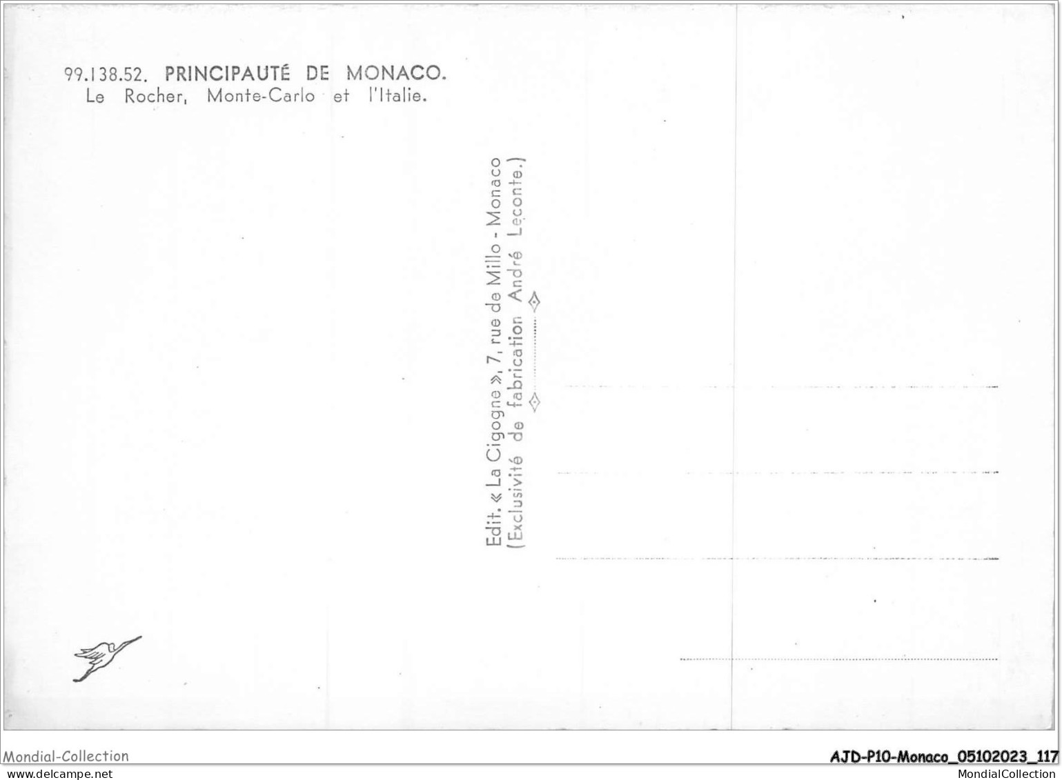 AJDP10-MONACO-1043 - MONACO - Le Rocher - Monte-carlos Et L'italie  - Panoramische Zichten, Meerdere Zichten