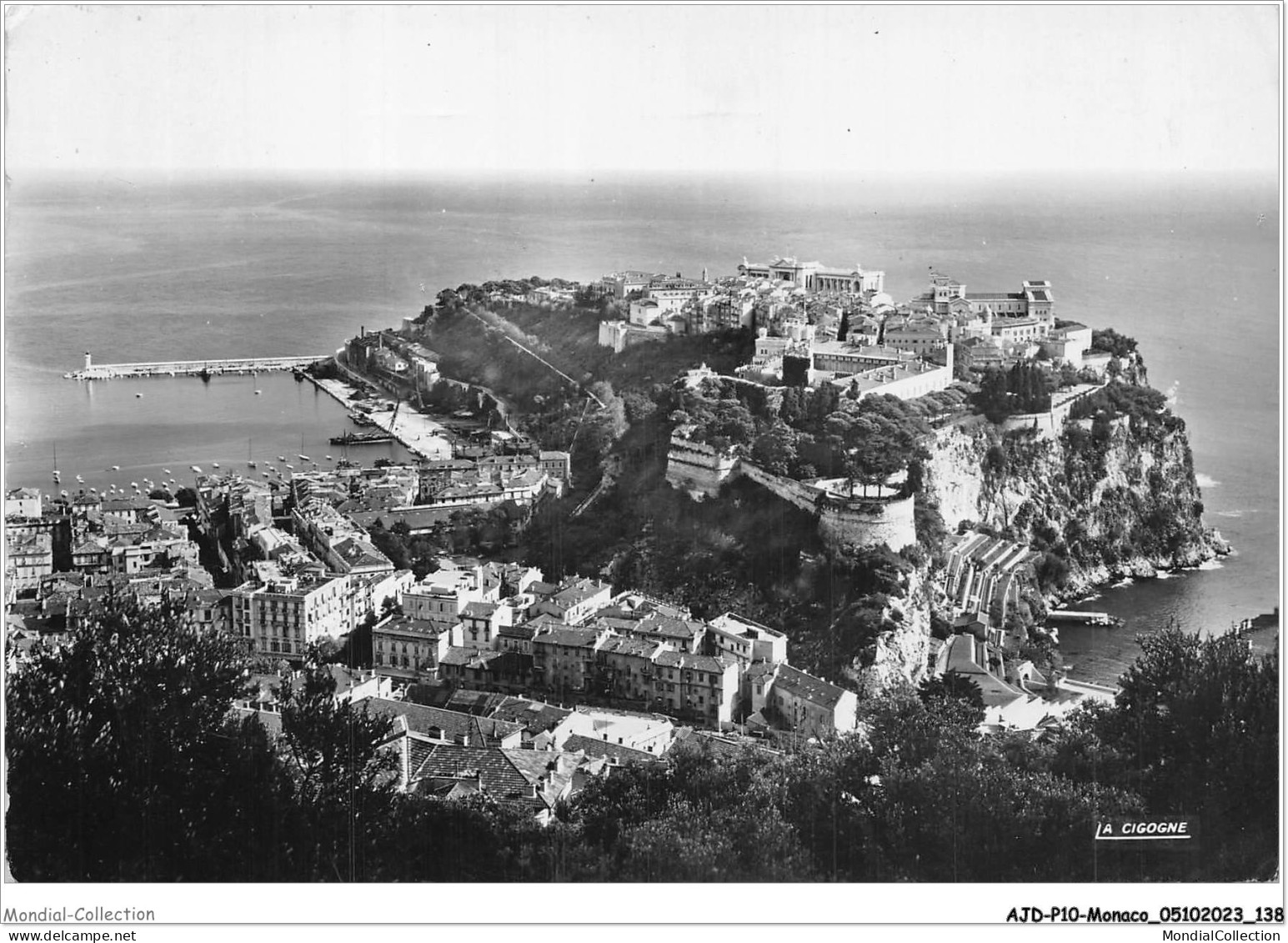 AJDP10-MONACO-1054 - MONACO - Vue D'ensemble Du Rocher Et La Condamine  - La Condamine