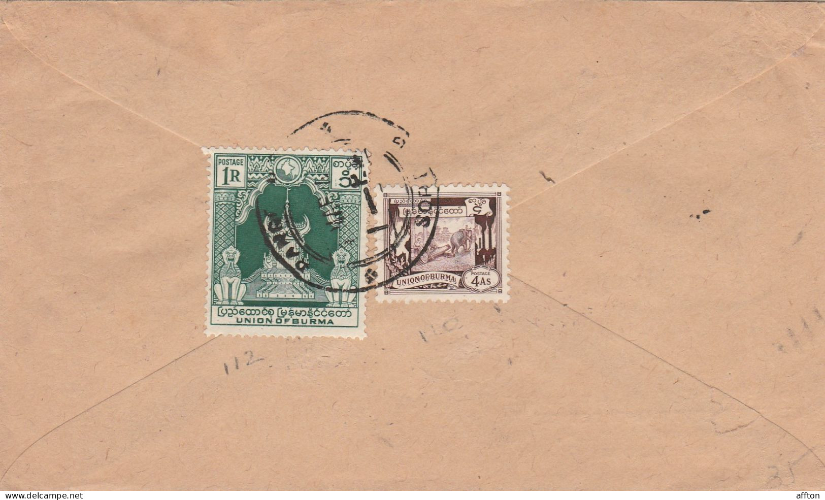 Myanmar Burma Old Cover Mailed To USA - Myanmar (Birmanie 1948-...)