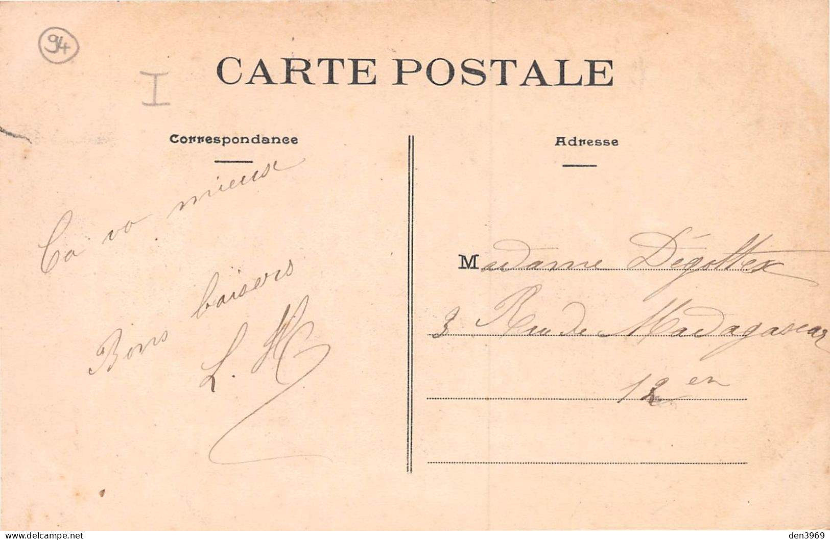 VILLIERS-sur-MARNE (Val-de-Marne) - Route De La Queue-en-Brie - Voyagé 1908 (2 Scans) Paris 12e, 3 Rue De Madagascar - Villiers Sur Marne