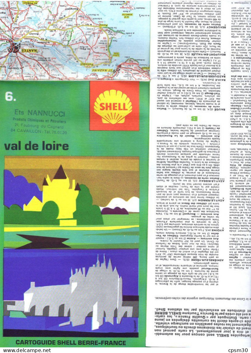 Carte routière, Pochette des cartes de France par Schell, avec 18 cartes, 1/100.000