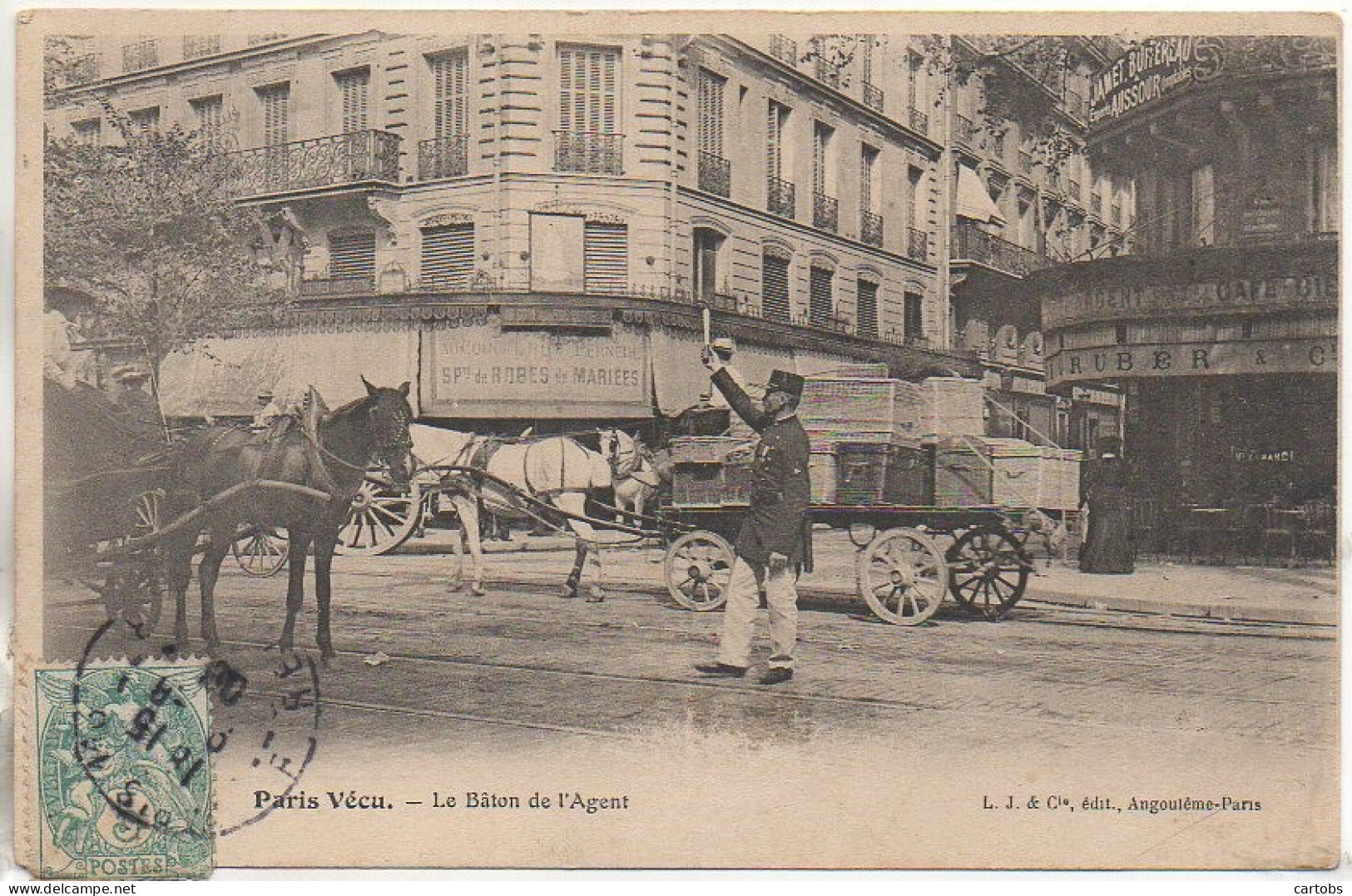 75 PARIS VECU  - Le Baton De L'Agent - Loten, Series, Verzamelingen