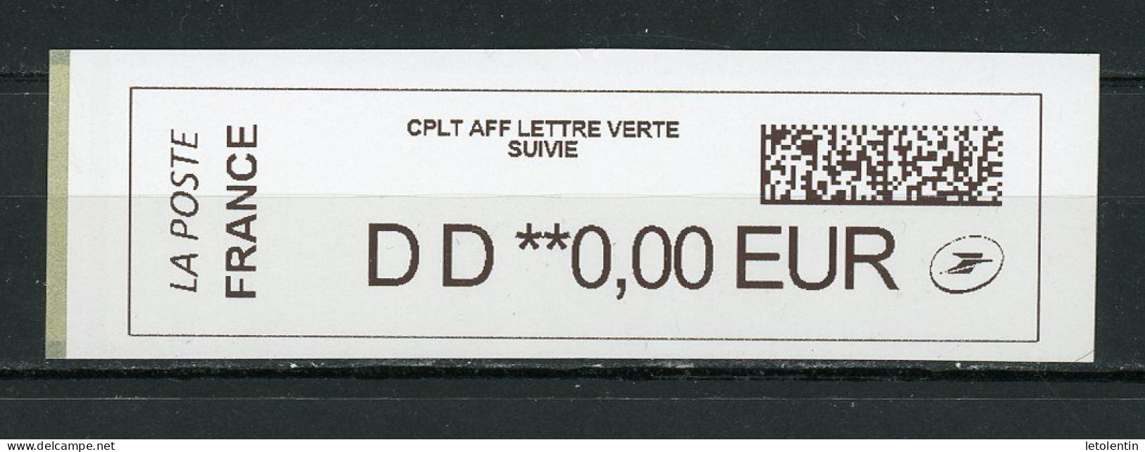 TIMBRES DE DISTRIBUTEUR- BANDE NEUVE DE 4 (PREUVE POUR LA PROVENANCE)-  N° Yvert  TYPE G ** - 2000 Type « Avions En Papier »