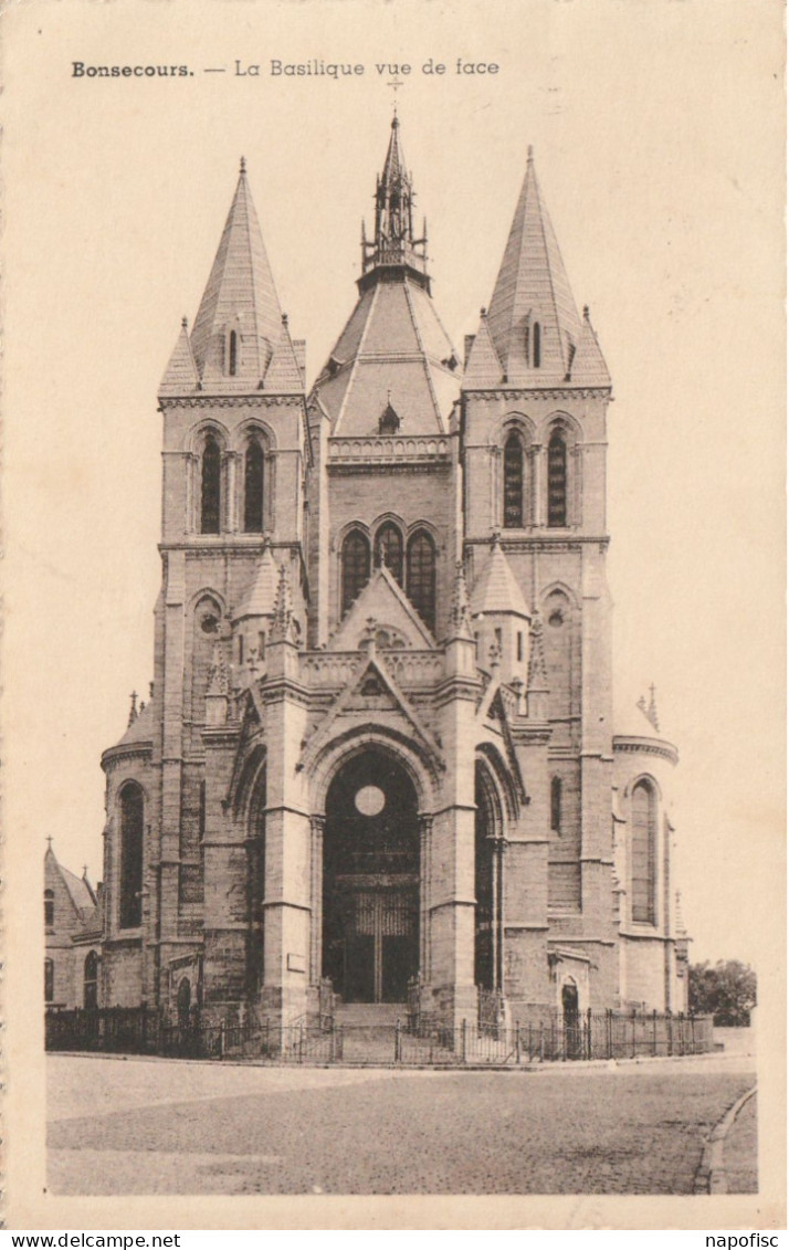 104-Bonsecours La Basilique Vue De Face - Péruwelz