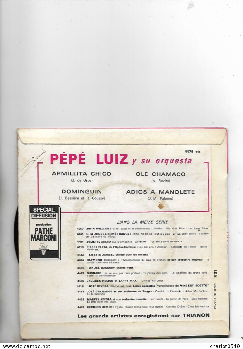 4 Titres Pepe Luiz - Autres & Non Classés