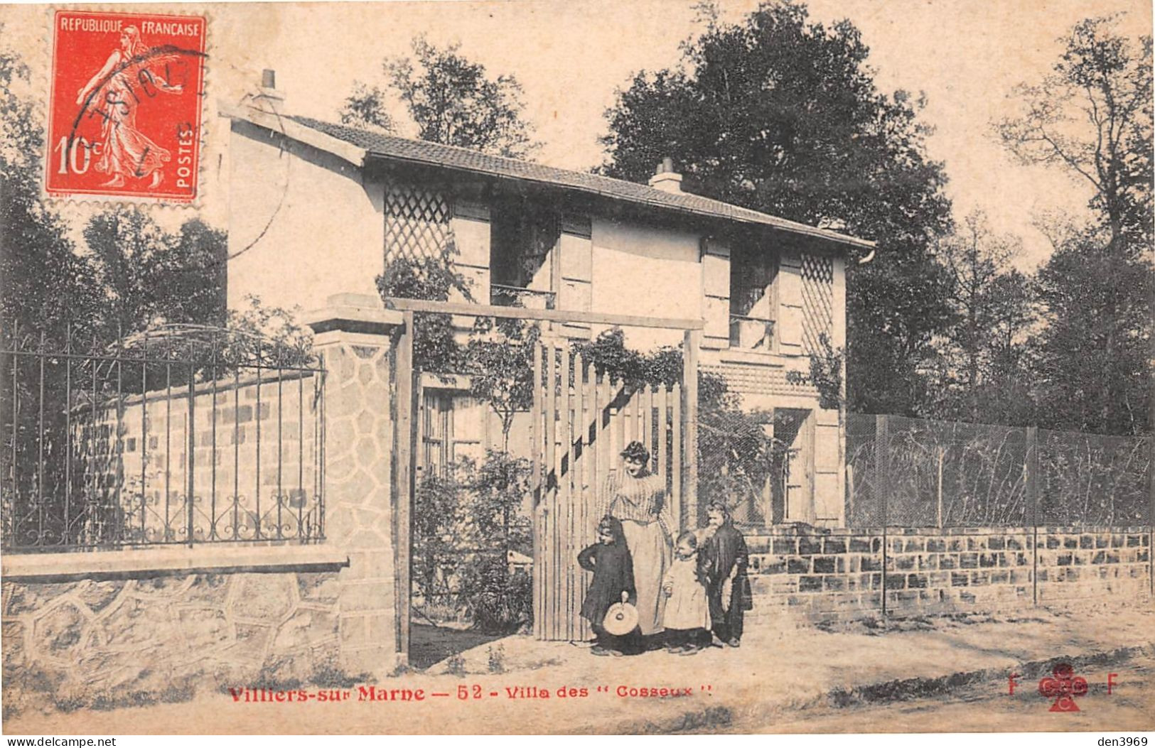 VILLIERS-sur-MARNE (Val-de-Marne) - Villa Des Cosseux - Voyagé (2 Scans) Levêque, 12 Villa Saint-Michel à Paris 18e - Villiers Sur Marne