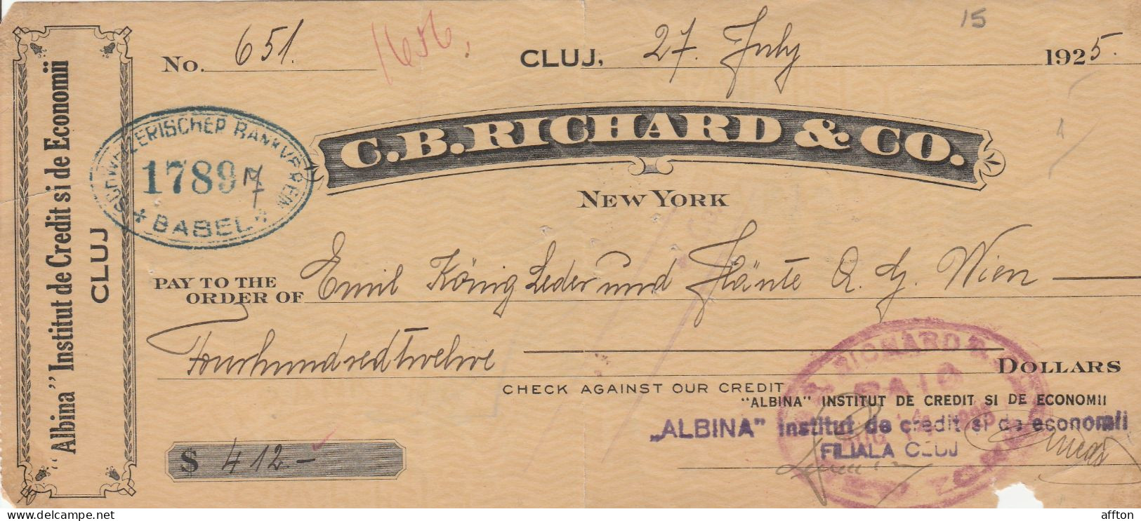 Canada Old Check Cheques - Cheques & Traverler's Cheques