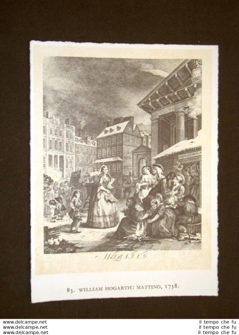 Mattino, 1738 William Hogarth Stampa Popolare Inglese Inghilterra - Autres & Non Classés