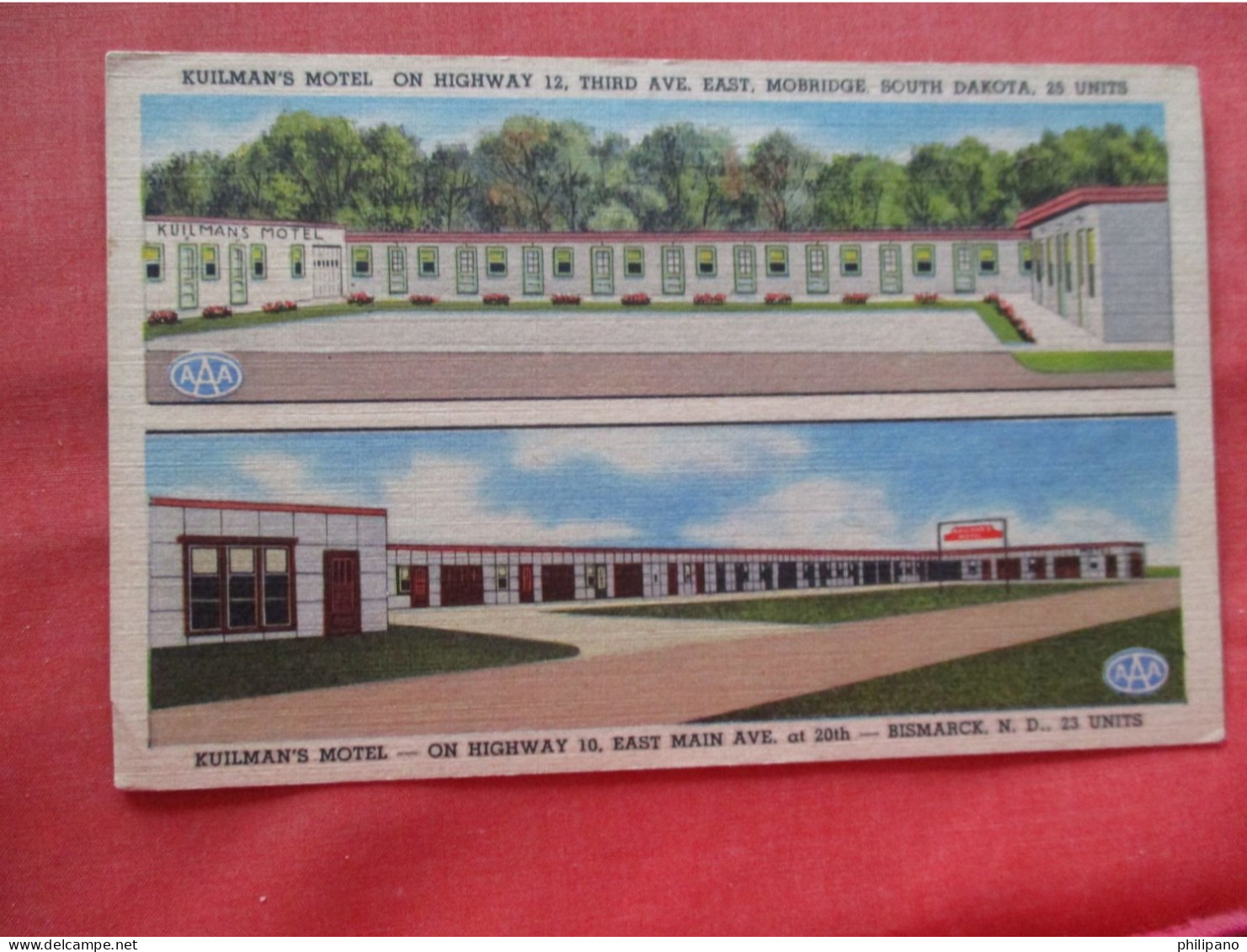 Kuilman's Motel Mobridge  South Dakota Ref 6375 - Andere & Zonder Classificatie