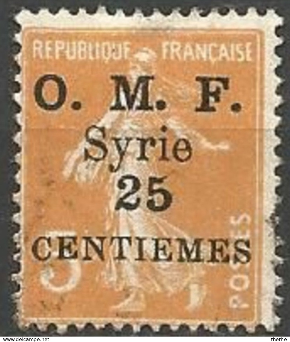SYRIE - Timbre De France De 1900-21 Avec Surcharge En Centièmes - Siria