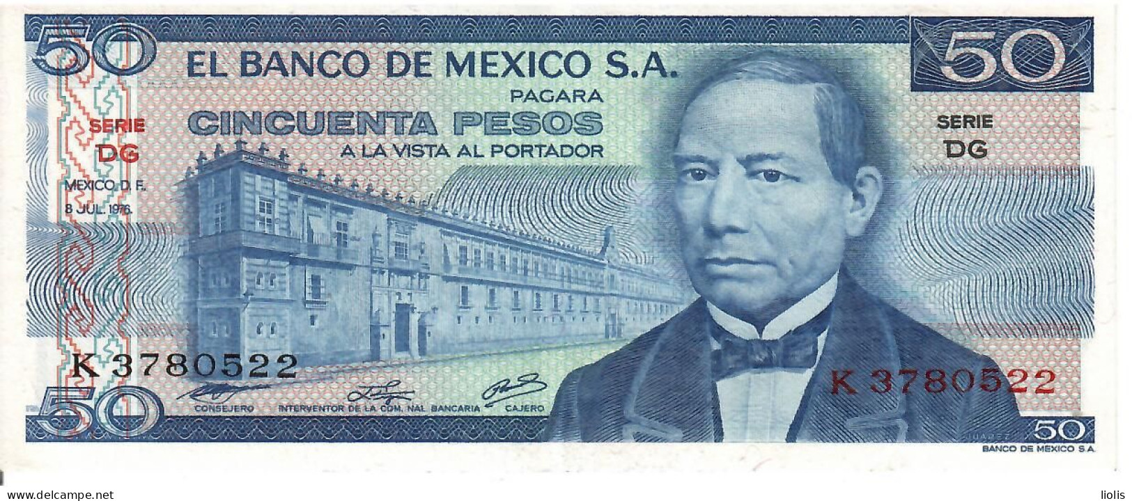 Mexico  P-65b  50 Pesos  1976  UNC - Mexiko