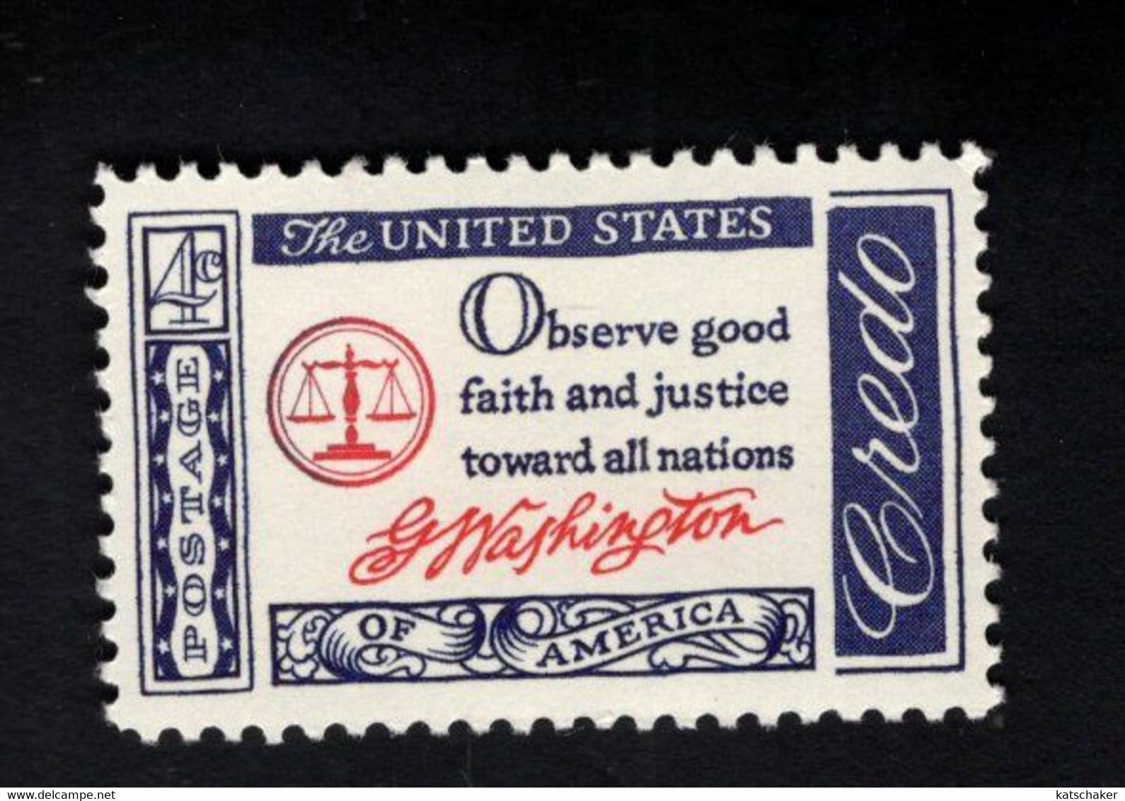 202745549 1960 SCOTT 1139 (XX) POSTFRIS MINT NEVER HINGED  -  AMERICAN CREDO ISSUE - Unused Stamps