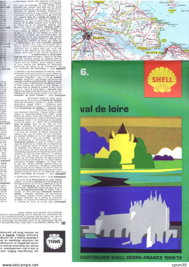 Carte Routière, Cartes De France Par Schell, Avec 6 Cartes, 1/100.000 Sans Pochette - Cartes Routières