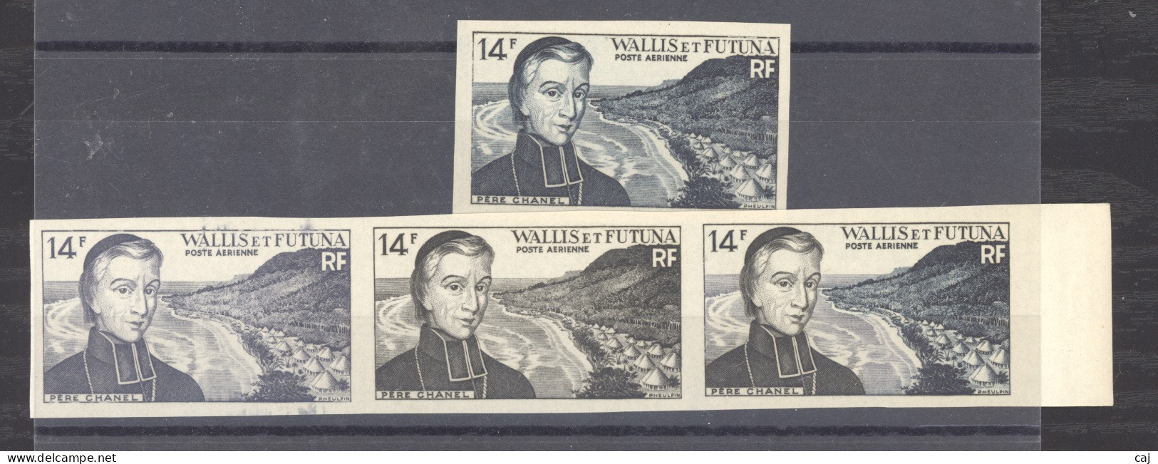 Wallis Et Futuna  -  Avion  :  Yv  15  **  4 Essais De Couleur - Unused Stamps