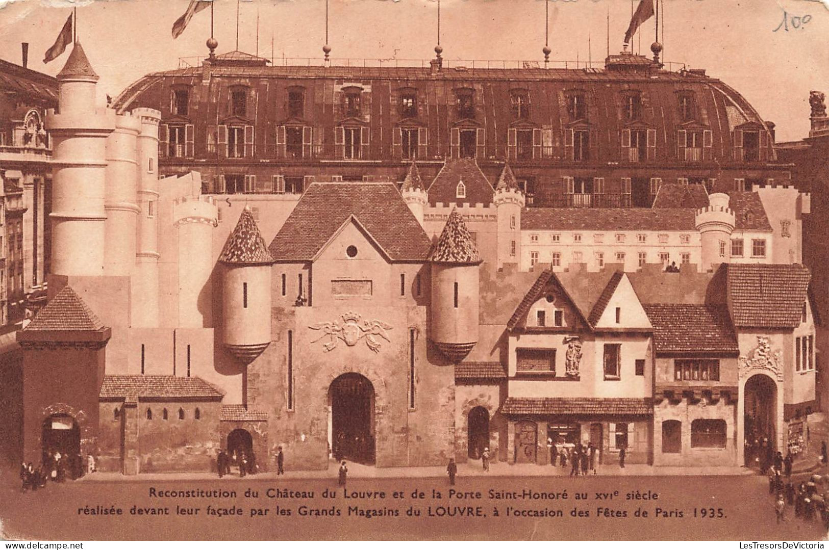 FRANCE - Reconstitution Du Château Du Louvre Et De La Porte Saint Honoré Au XVI E Siècle - Animé- Carte Postale Ancienne - Louvre