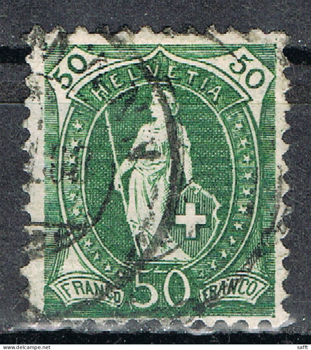 Schweiz 92 D Gestempelt, 50 Rp. Stehende Helvetia 1907 - Used Stamps