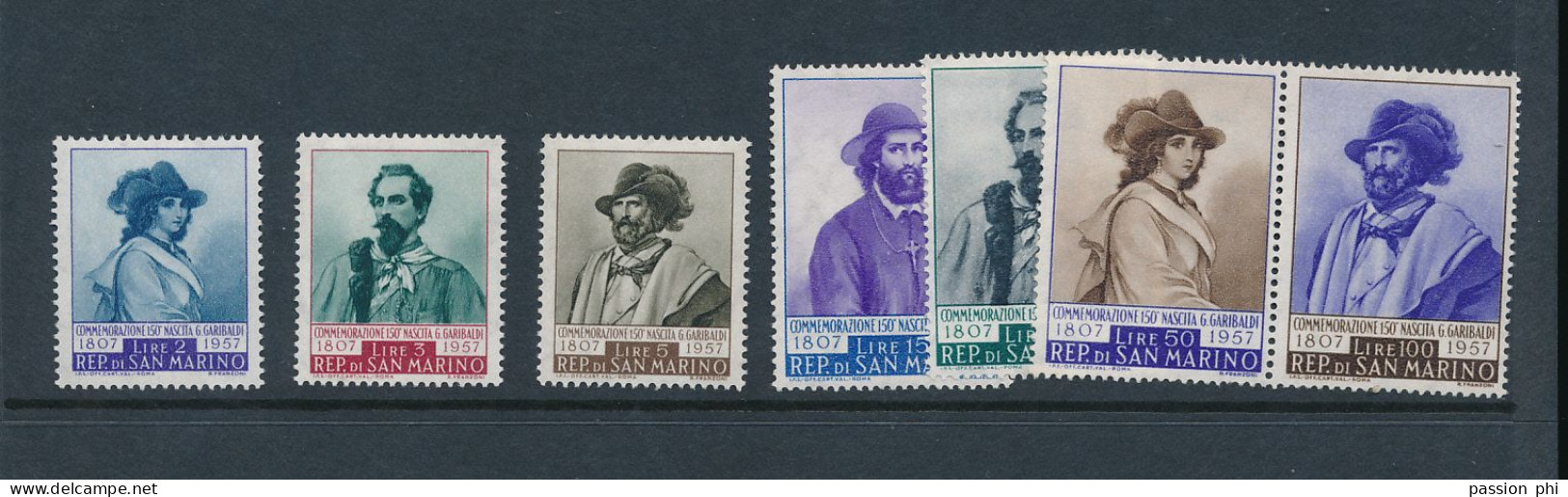 B7 SAN MARINO SASSONE 468/474 MNH - Unused Stamps