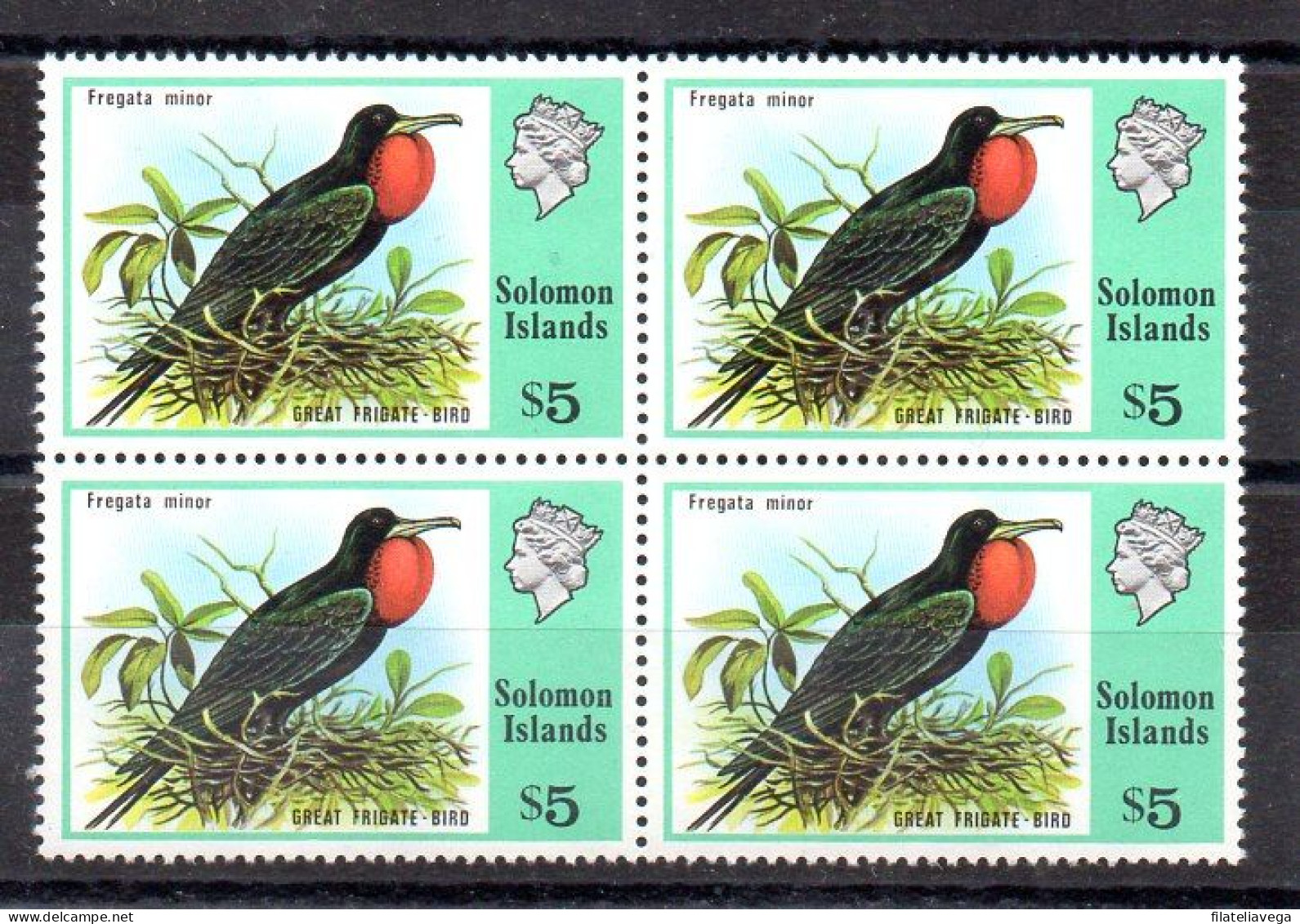 Islas Salomón Bloque De Cuatro Nº Yvert 324 ** PÁJARO (BIRDS) - Salomoninseln (Salomonen 1978-...)