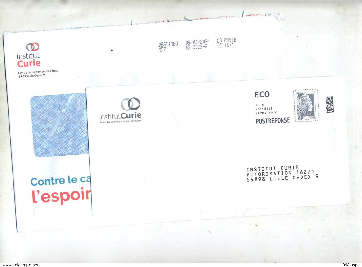 Pap Réponse Yseultyz Institut Curie + Destineo - Prêts-à-poster:reply