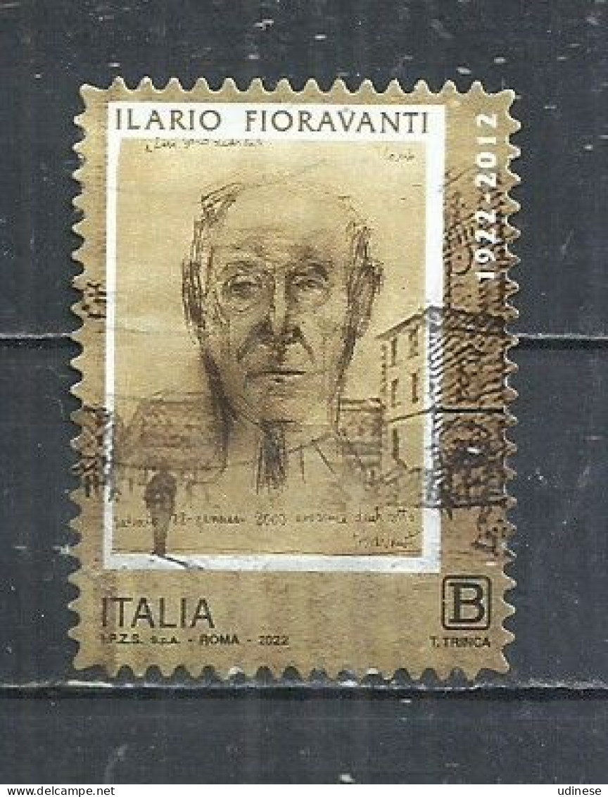 ITALY 2022 - ILARIO FIORAVANTI, ARTIST - POSTALLY USED OBLITERE GESTEMPELT USADO - 2021-...: Oblitérés