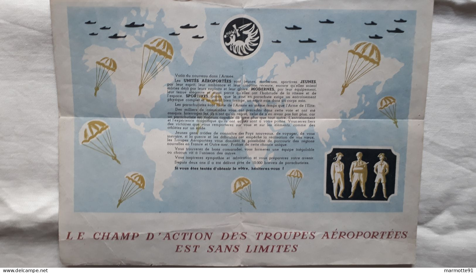 TROUPES AEROPORTEES PARA TAP PUBLICITE  ARMEE FRANCAISE INDOCHINE INDOCHINA  CEFEO PROPAGANDE - Dokumente