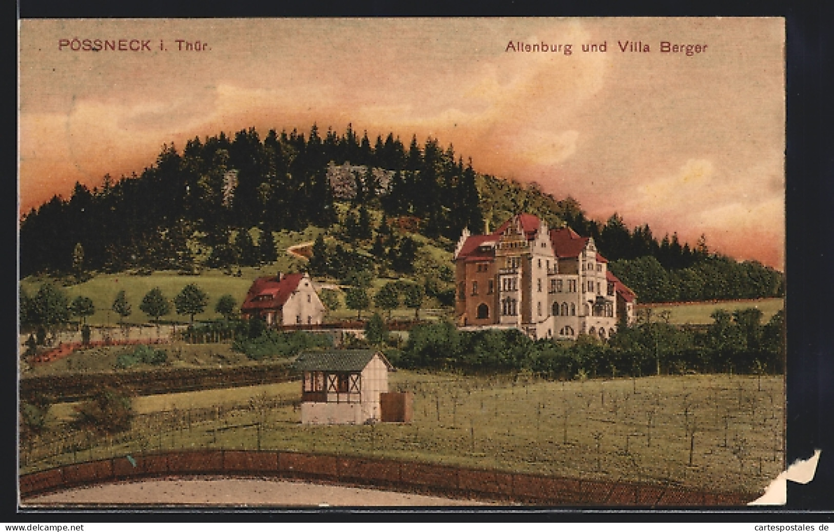 AK Pössneck I. Thür., Altenburg Und Villa Berger  - Pössneck