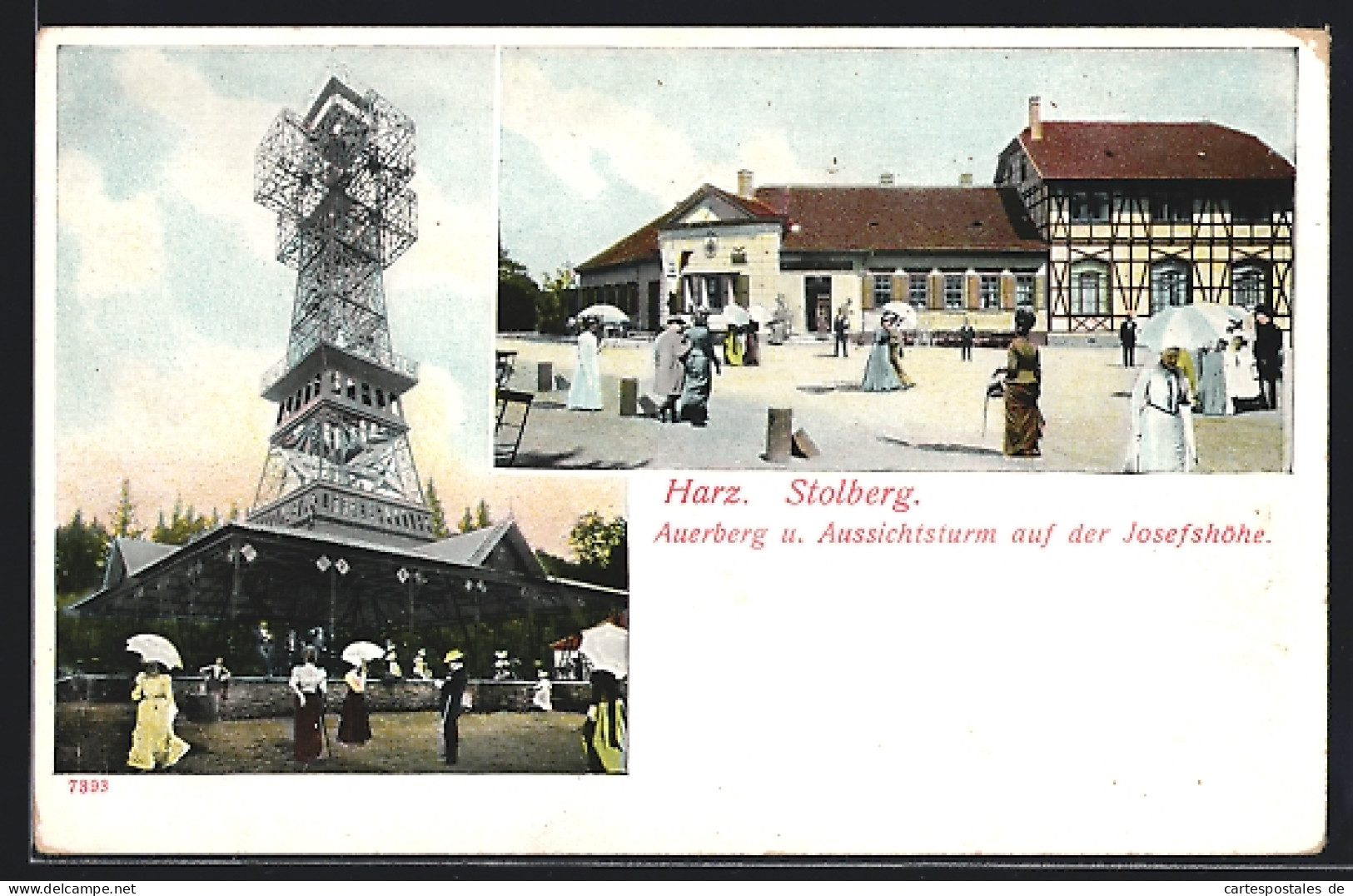 AK Stolberg, Auerberg U. Aussichtsturm Auf Der Josefinenhöhe  - Stolberg (Harz)