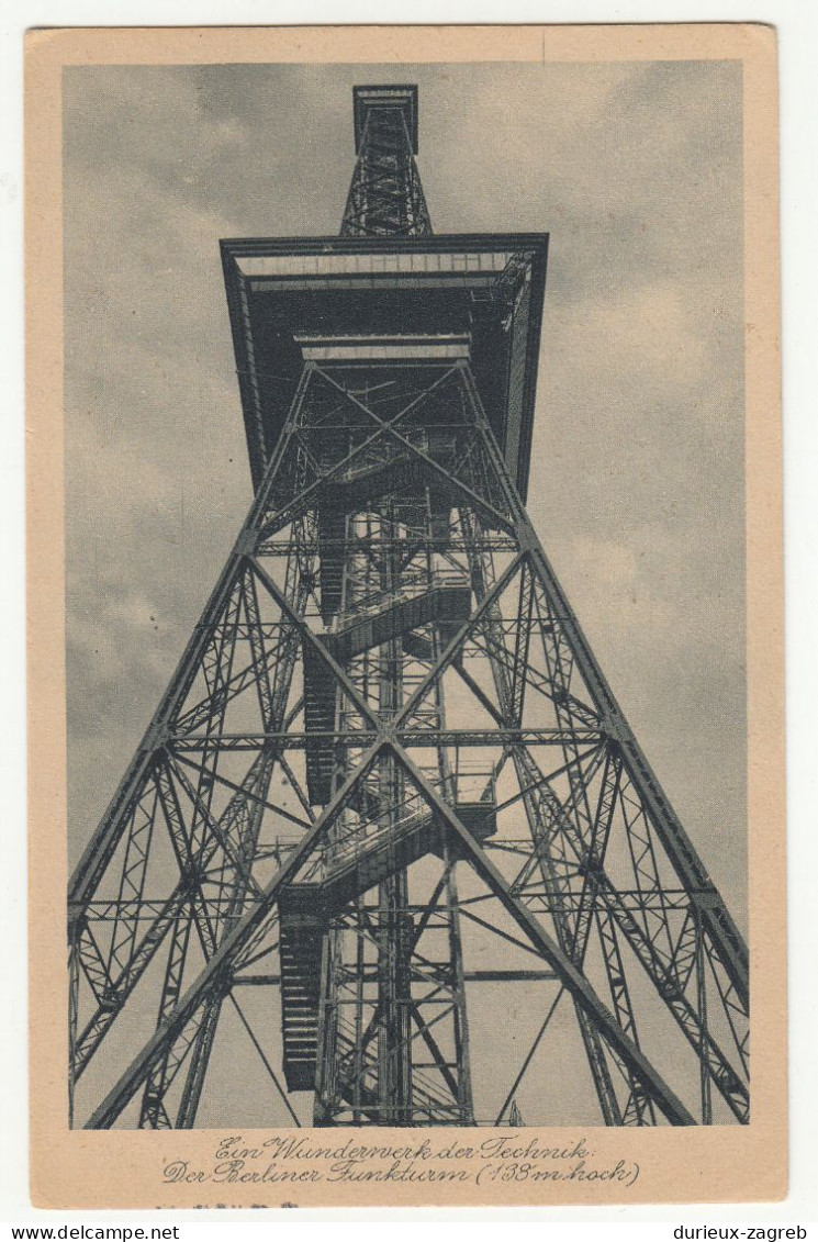 Luftpost Slogan Postmark (airplane) On Der Berliner Funkturm Postcard Posted 1934 Berlin B240401 - Other (Air)