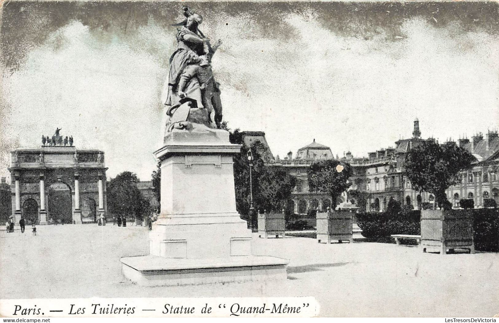 FRANCE - Paris - Les Tuileries - Vue Sur La Statue De "Quand Même" - Animé - Vue Générale - Carte Postale Ancienne - Statue