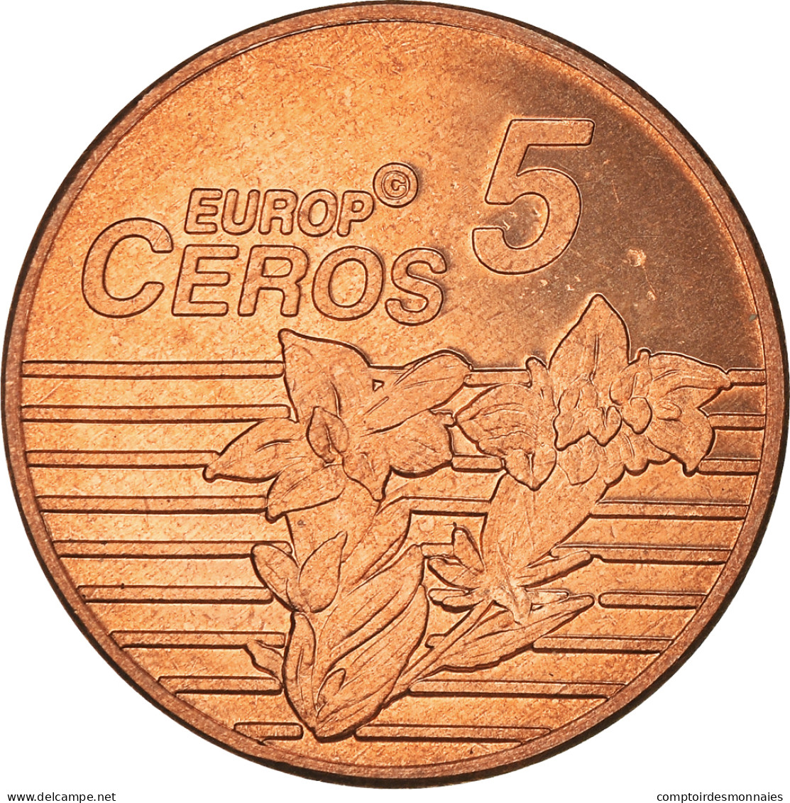 Suisse, Fantasy Euro Patterns, 5 Euro Cent, 2003, Proof, FDC, Cuivre Plaqué - Privéproeven