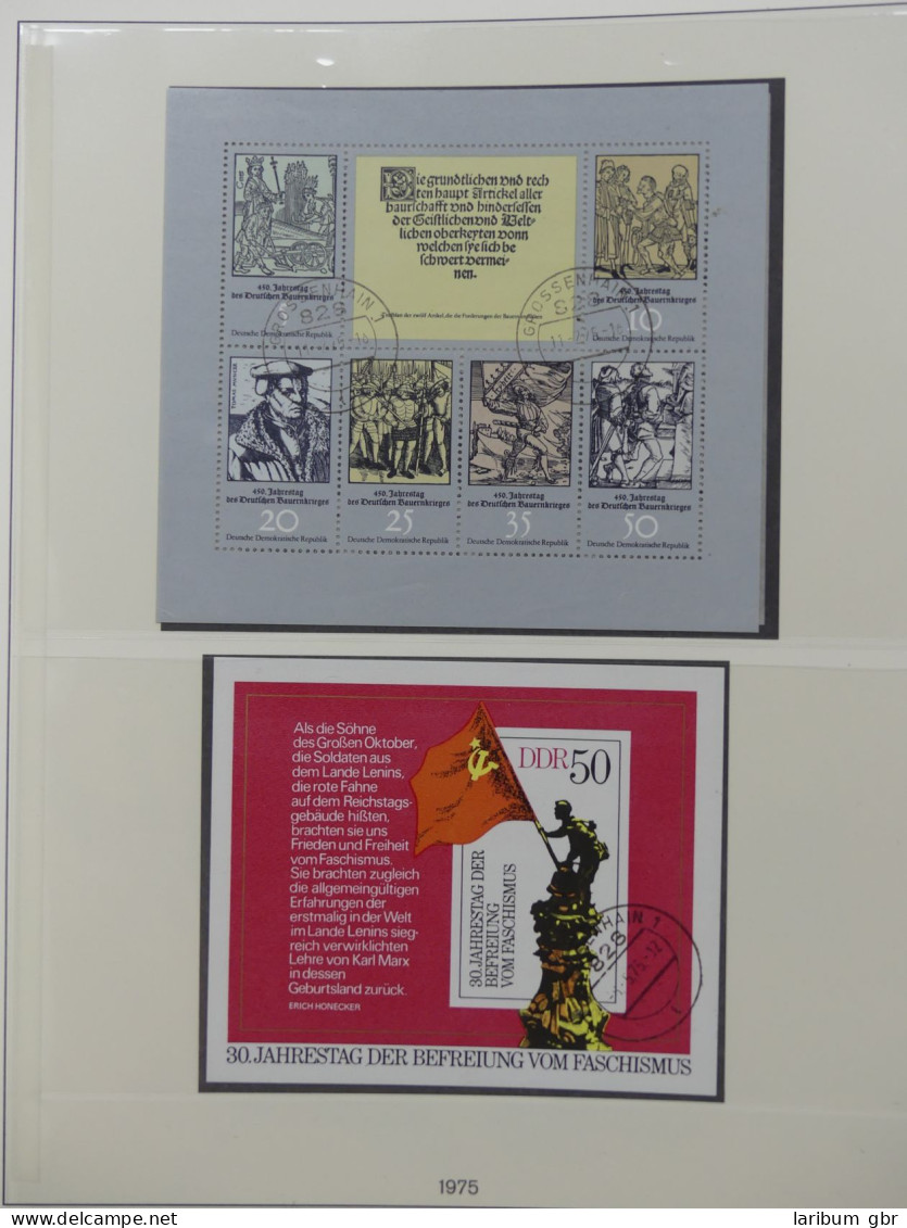 DDR 1975-1977 Gestempelt Besammelt Im Lindner T Falzlos Vordruck #LX093 - Collezioni